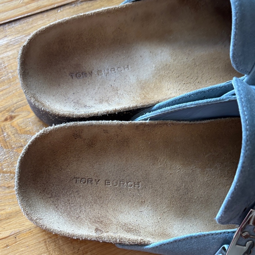 Tory Burch Suede Slip-On Mellow Mules - Picture 5 of 5